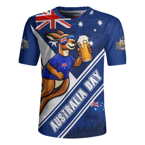 Australia Rugby Jersey Australia Day Kangaroo Beer Spirit Of Celebration