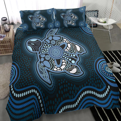 Australia Aboriginal Bedding Set - Indigenous Turtle Ver04