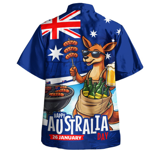 Australia Hawaiian Shirt Australia Day Kangaroo Aussie Summer Beachside BBQ