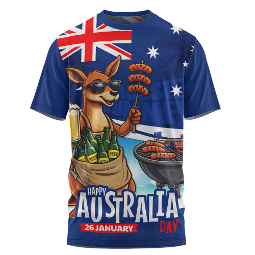 Australia T-Shirt Australia Day Kangaroo Aussie Summer Beachside BBQ