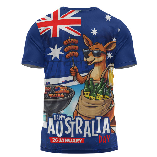 Australia T-Shirt Australia Day Kangaroo Aussie Summer Beachside BBQ