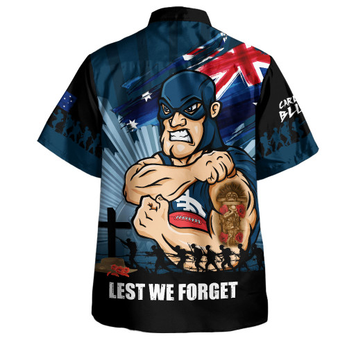 Carlton Hawaiian Shirt ANZAC Day Honour And Football Legacy