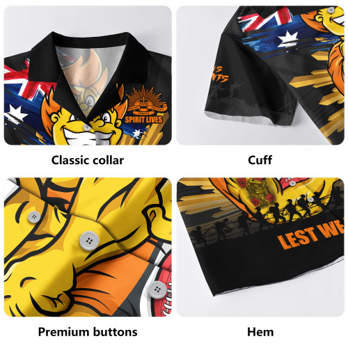 GWS GIANTS Hawaiian Shirt ANZAC Day Honour And Football Legacy