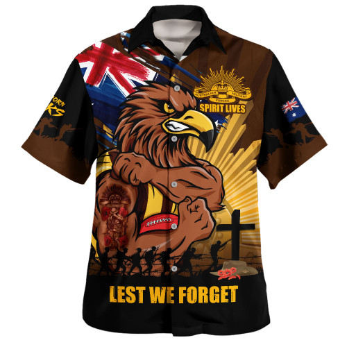 Hawthorn Hawaiian Shirt ANZAC Day Honour And Football Legacy