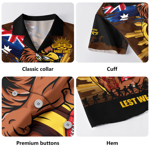 Hawthorn Hawaiian Shirt ANZAC Day Honour And Football Legacy
