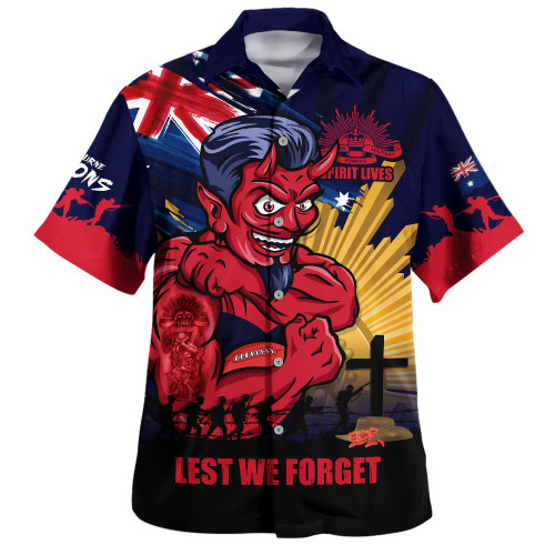Melbourne Hawaiian Shirt ANZAC Day Honour And Football Legacy
