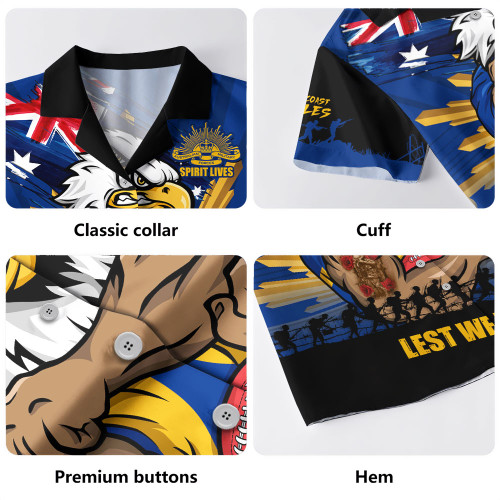 West Coast Eagles Hawaiian Shirt ANZAC Day Honour And Football Legacy