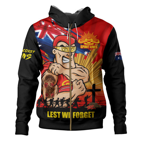 Gold Coast SUNS Hoodie ANZAC Day Honour And Football Legacy