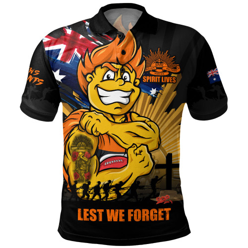 GWS GIANTS Polo Shirt ANZAC Day Honour And Football Legacy