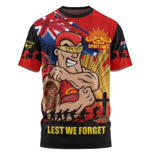 Gold Coast SUNS T-Shirt ANZAC Day Honour And Football Legacy