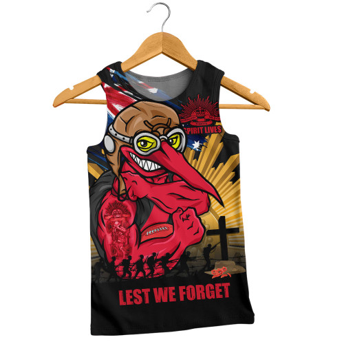 Essendon Men Singlet ANZAC Day Honour And Football Legacy