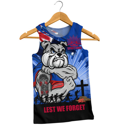 Western Bulldogs Men Singlet ANZAC Day Honour And Football Legacy