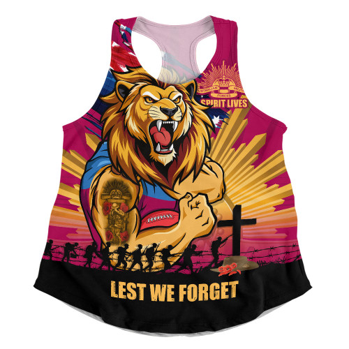 Brisbane Lions Women Racerback Singlet ANZAC Day Honour And Football Legacy
