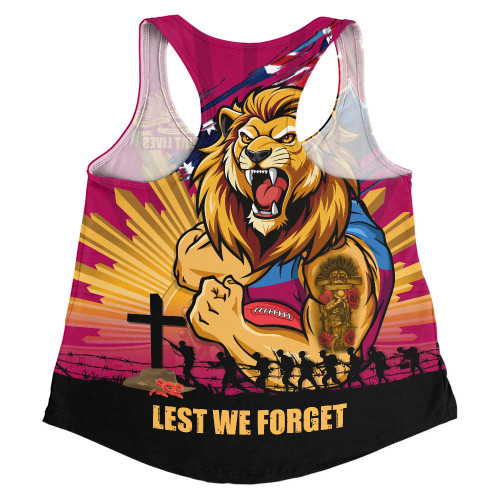 Brisbane Lions Women Racerback Singlet ANZAC Day Honour And Football Legacy