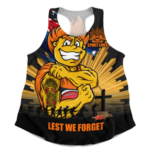 GWS GIANTS Women Racerback Singlet ANZAC Day Honour And Football Legacy