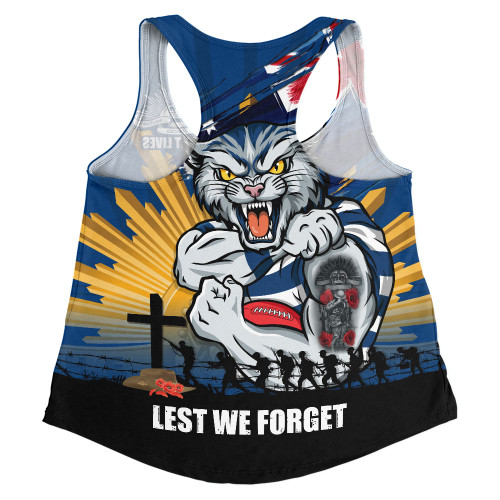 Geelong Cats Women Racerback Singlet ANZAC Day Honour And Football Legacy