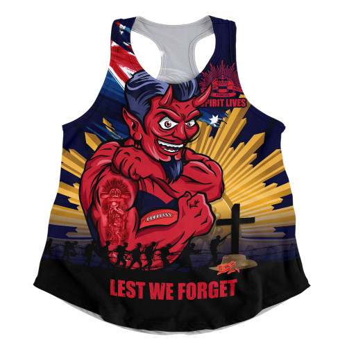 Melbourne Women Racerback Singlet ANZAC Day Honour And Football Legacy