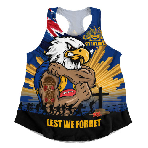 West Coast Eagles Women Racerback Singlet ANZAC Day Honour And Football Legacy