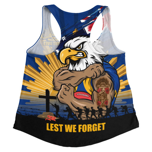 West Coast Eagles Women Racerback Singlet ANZAC Day Honour And Football Legacy