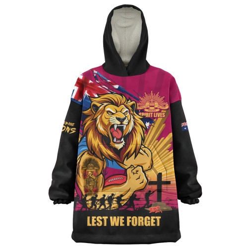 Brisbane Lions Snug Hoodie ANZAC Day Honour And Football Legacy