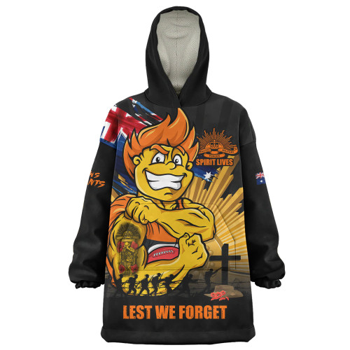 GWS GIANTS Snug Hoodie ANZAC Day Honour And Football Legacy