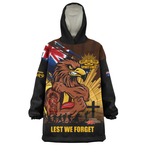 Hawthorn Snug Hoodie ANZAC Day Honour And Football Legacy