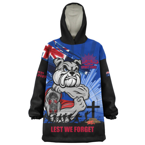 Western Bulldogs Snug Hoodie ANZAC Day Honour And Football Legacy