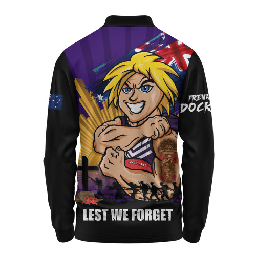 Fremantle Long Sleeve Polo Shirt ANZAC Day Honour And Football Legacy