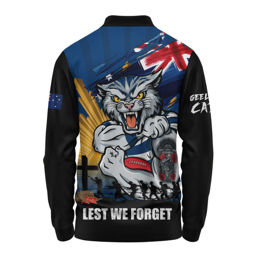 Geelong Cats Long Sleeve Polo Shirt ANZAC Day Honour And Football Legacy
