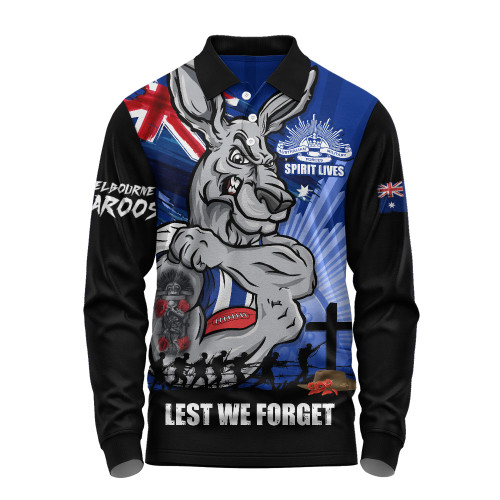 North Melbourne Long Sleeve Polo Shirt ANZAC Day Honour And Football Legacy