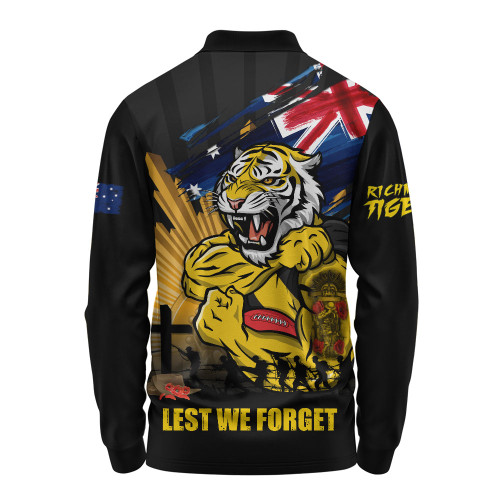 Richmond Long Sleeve Polo Shirt ANZAC Day Honour And Football Legacy
