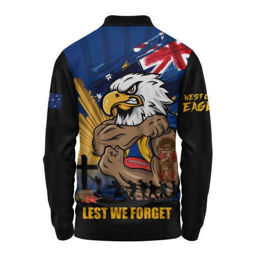 West Coast Eagles Long Sleeve Polo Shirt ANZAC Day Honour And Football Legacy