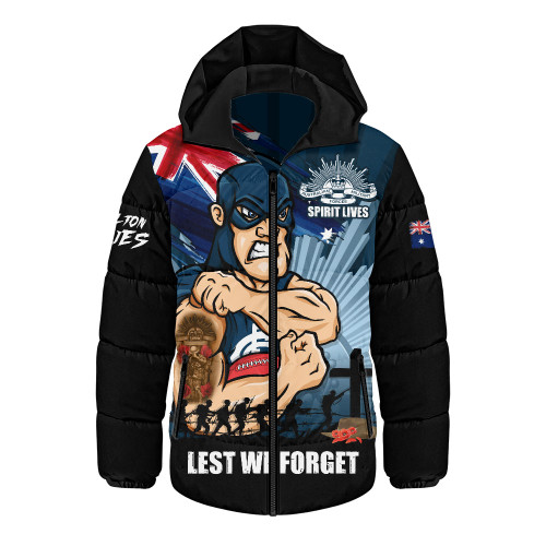 Carlton Hooded Padded Jacket ANZAC Day Honour And Football Legacy