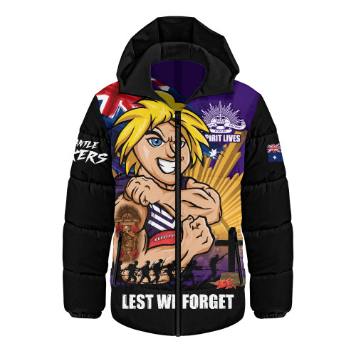 Fremantle Hooded Padded Jacket ANZAC Day Honour And Football Legacy
