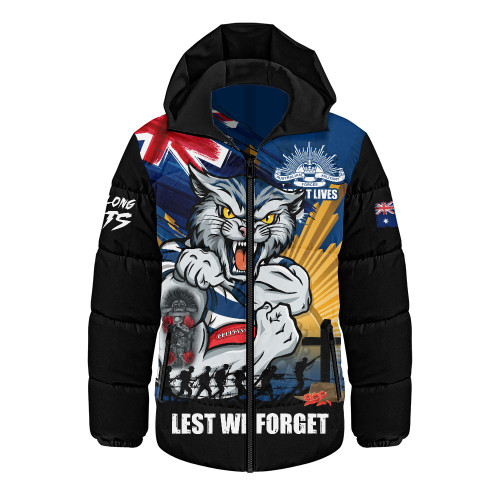 Geelong Cats Hooded Padded Jacket ANZAC Day Honour And Football Legacy
