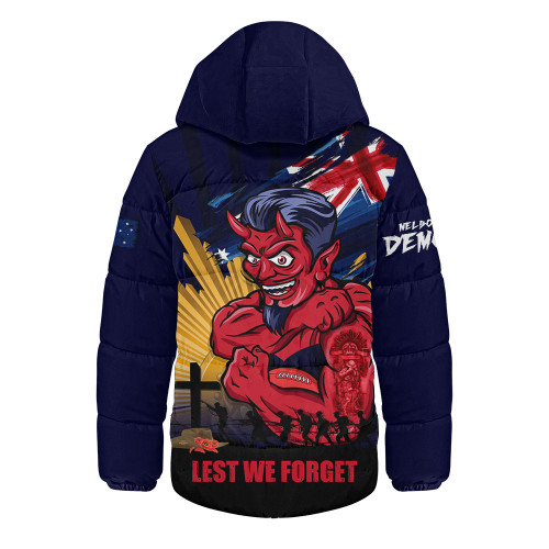 Melbourne Hooded Padded Jacket ANZAC Day Honour And Football Legacy