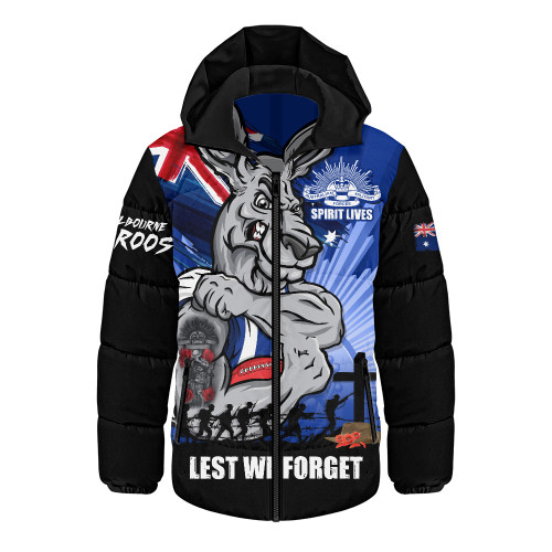 North Melbourne Hooded Padded Jacket ANZAC Day Honour And Football Legacy