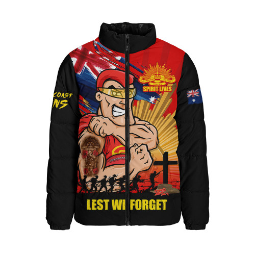 Gold Coast SUNS Padded Jacket ANZAC Day Honour And Football Legacy
