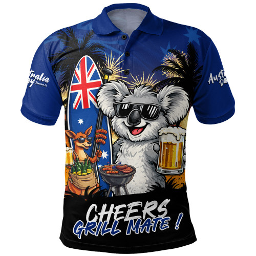 Australia Polo Shirt Australia Day Coastal BBQ Beer Summer Vibes