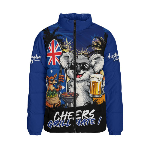 Australia Padded Jacket Australia Day Coastal BBQ Beer Summer Vibes