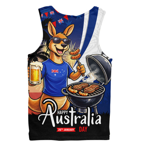 Australia Men Singlet Australia Day Kangaroo Summer Fest Celebration