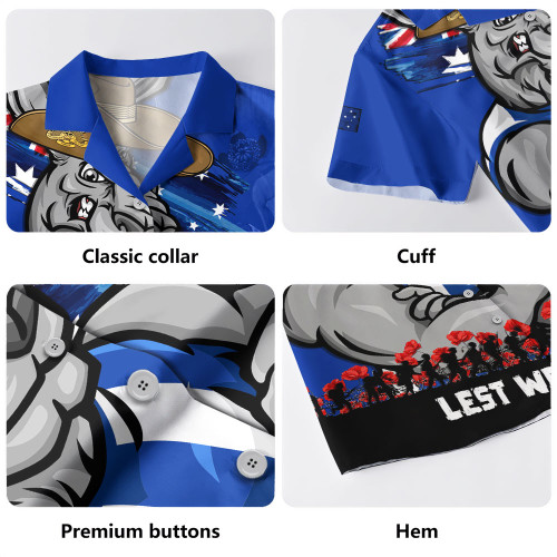 North Melbourne Hawaiian Shirt ANZAC Inspired Football Fan Memorial Design