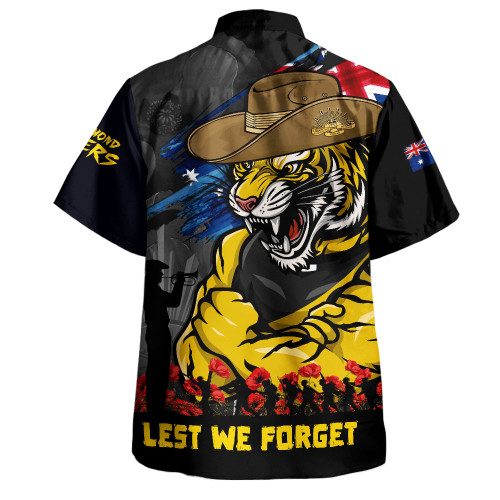 Richmond Hawaiian Shirt ANZAC Inspired Football Fan Memorial Design