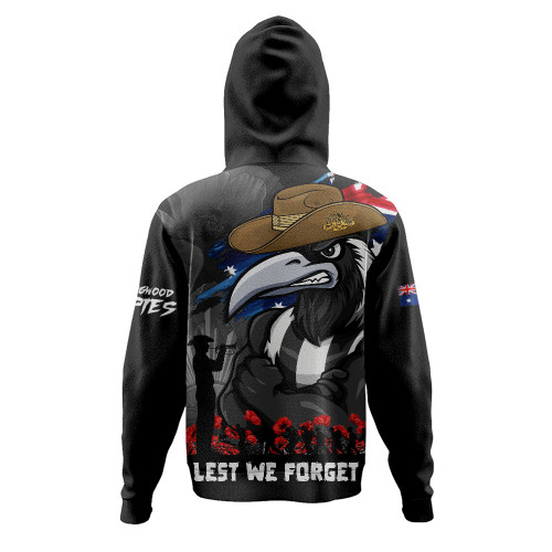 Collingwood Hoodie ANZAC Inspired Football Fan Memorial Design