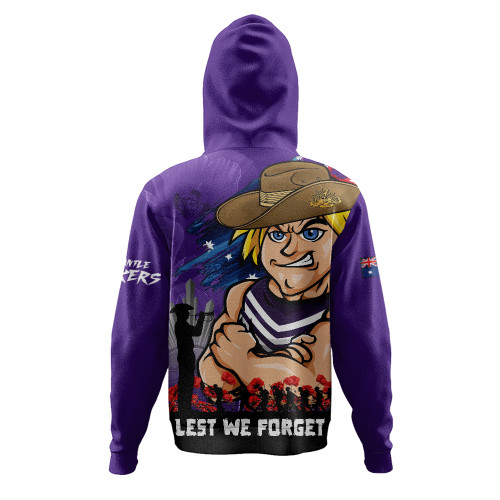 Fremantle Hoodie ANZAC Inspired Football Fan Memorial Design