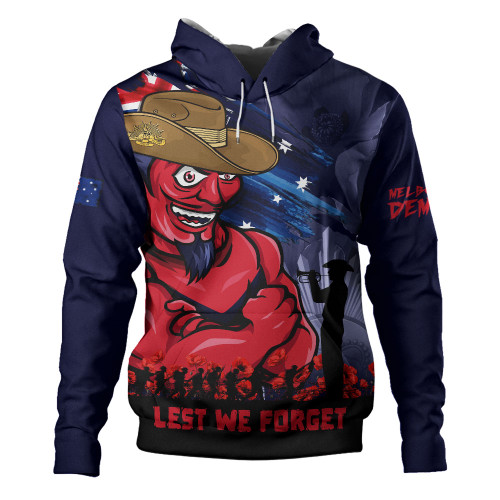 Melbourne Hoodie ANZAC Inspired Football Fan Memorial Design
