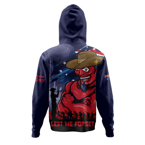 Melbourne Hoodie ANZAC Inspired Football Fan Memorial Design