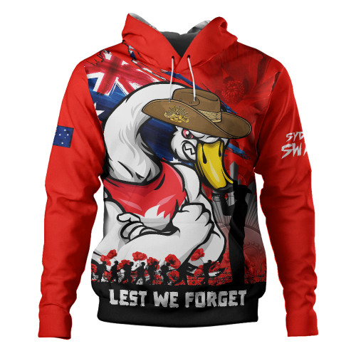 Sydney Swans Hoodie ANZAC Inspired Football Fan Memorial Design