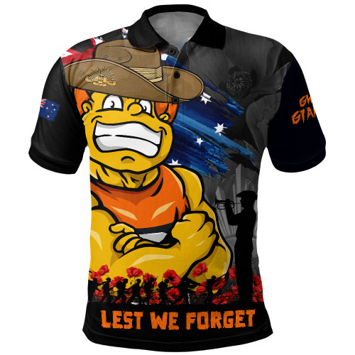 GWS GIANTS Polo Shirt ANZAC Inspired Football Fan Memorial Design