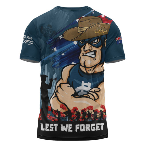 Carlton T-Shirt ANZAC Inspired Football Fan Memorial Design